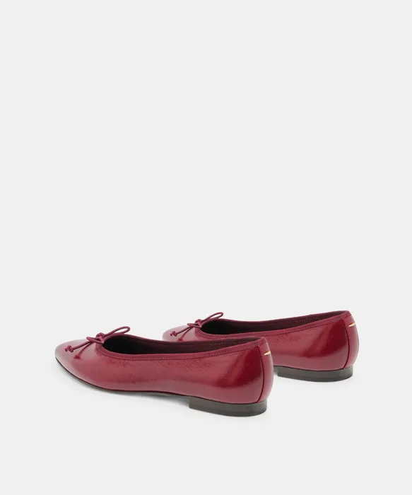 CELIO BALLET FLATS GARNET LEATHER