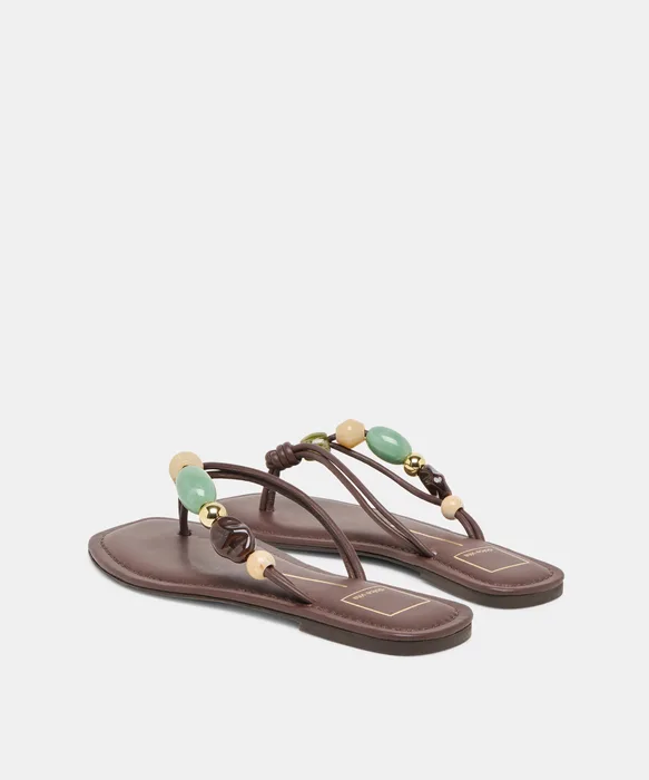 CELY SANDALS DK BROWN LEATHER
