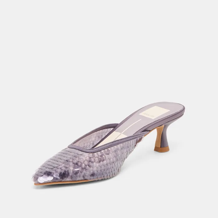 Cleo Smoke Sequin Heels — view 7