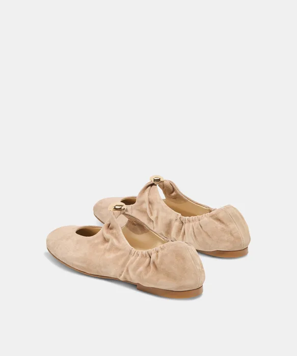 CORNEL FLATS CAMEL SUEDE