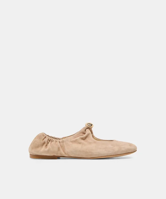Cornel Camel Suede Flats — view 2