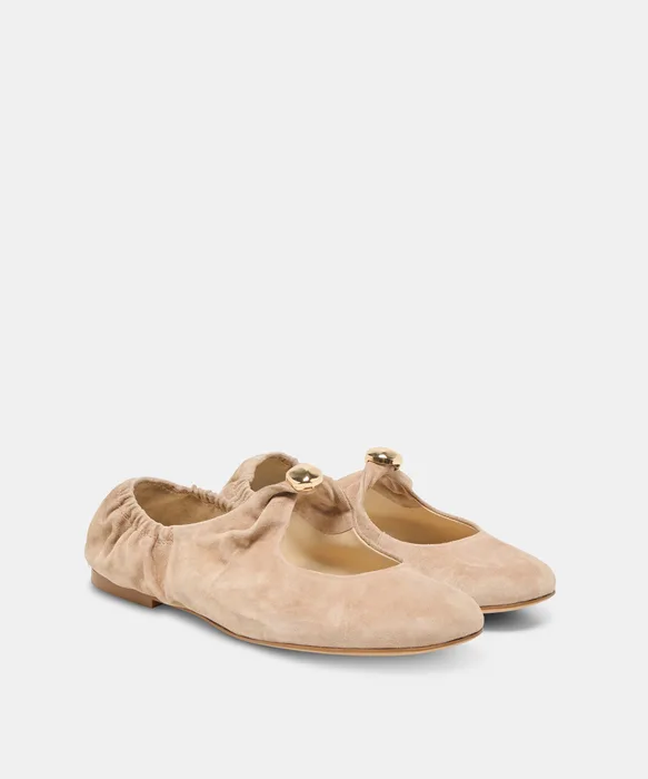 Cornel Camel Suede Flats — view 3
