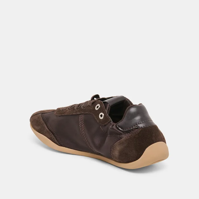 Dakoda Dk Brown Satin Sneakers — view 6