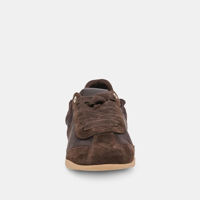 Dakoda Dk Brown Satin Sneakers — view 7
