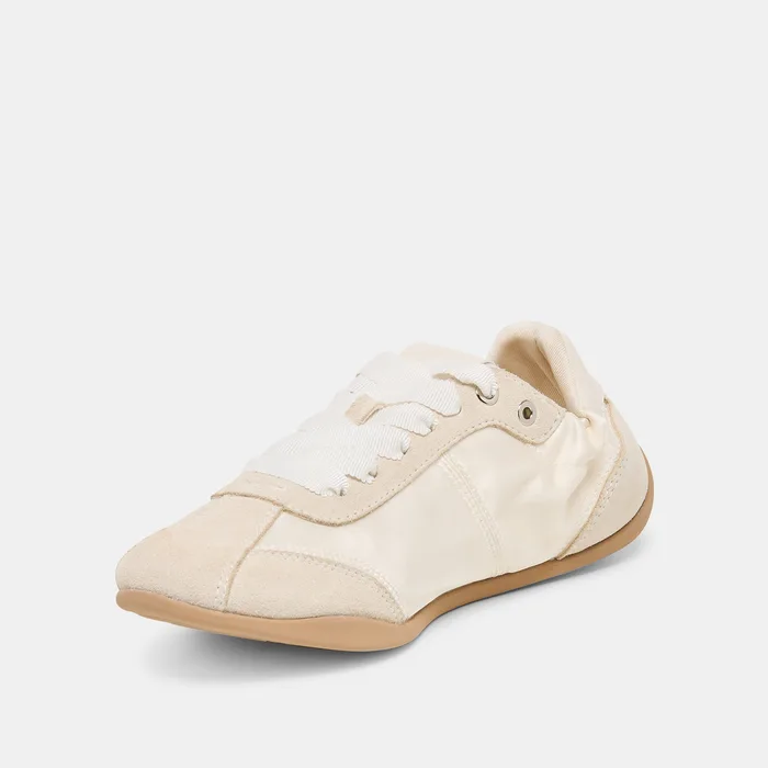 Dakoda Off White Satin Sneakers — view 7
