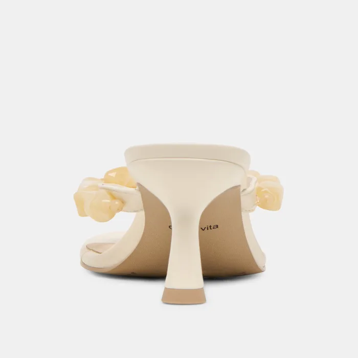 Daksie Off White Leather Heels — view 8