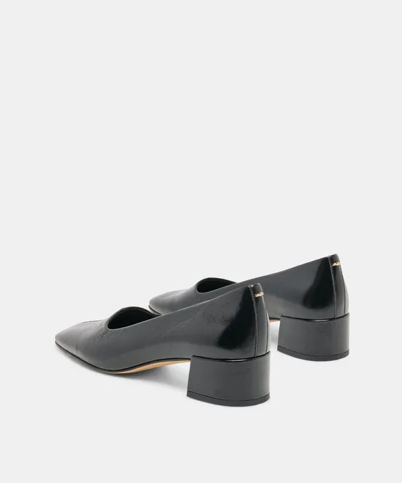 DALIA HEELS BLACK LEATHER