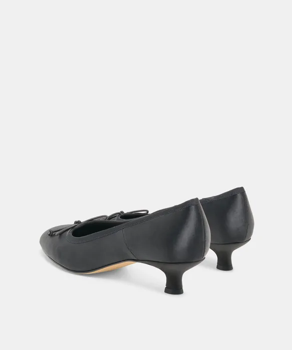 DAWSEN HEELS ONYX SATIN