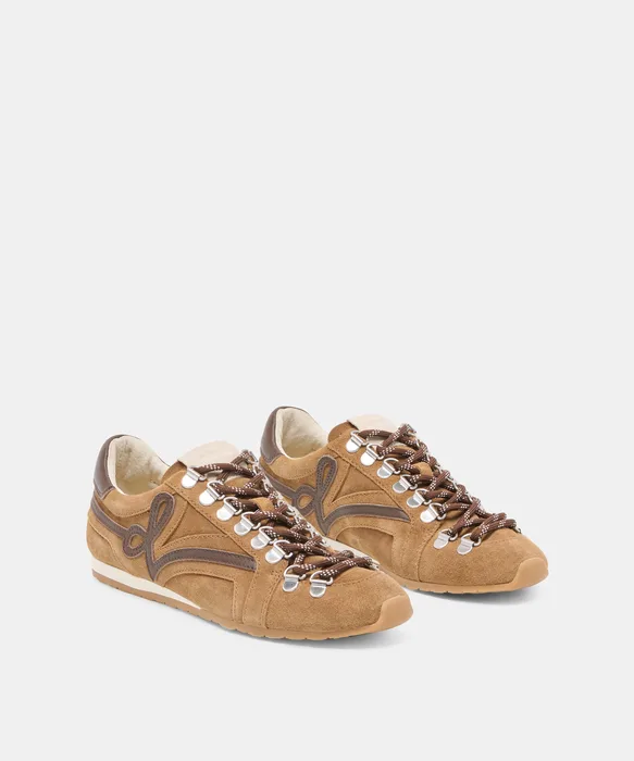 DEACON Lt Brown Suede Lace-Up Sneakers — view 3