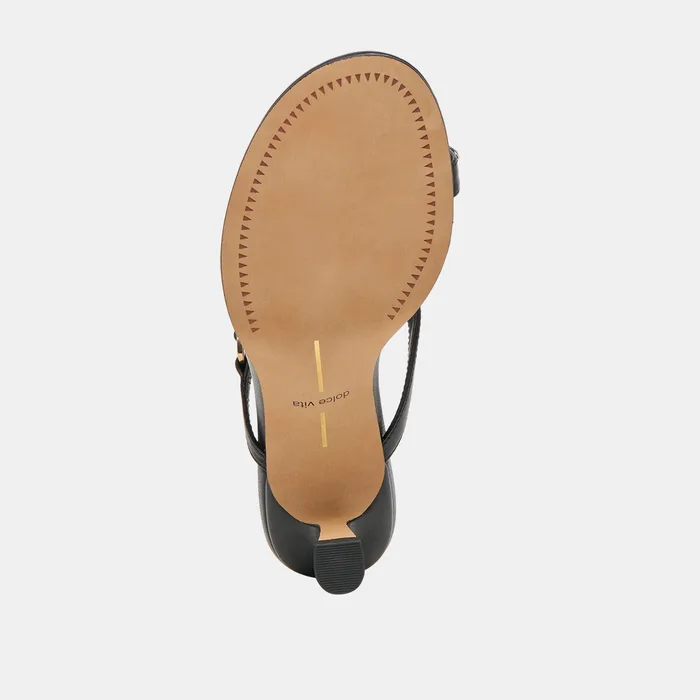 DERREL HEELS BLACK LEATHER