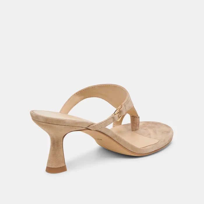 Derrel Camel Suede Heels — view 4