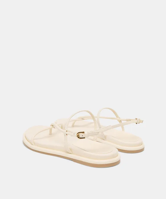DOM SANDALS OFF WHITE LEATHER