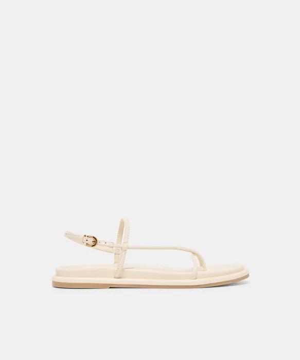 Dom Off White Leather Sandals — view 2