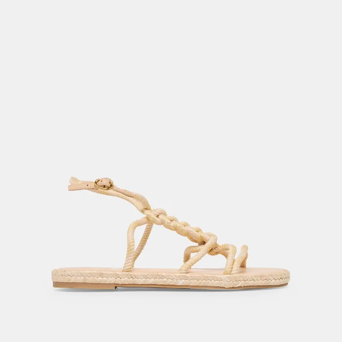ELYANA Natural Multi Rope Raffia Strappy Sandals — view 2