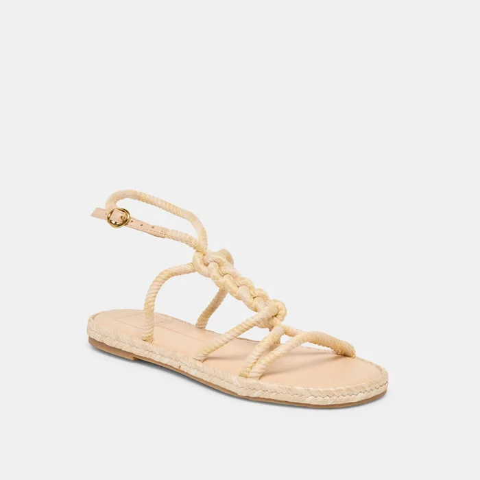 ELYANA Natural Multi Rope Raffia Strappy Sandals — view 4