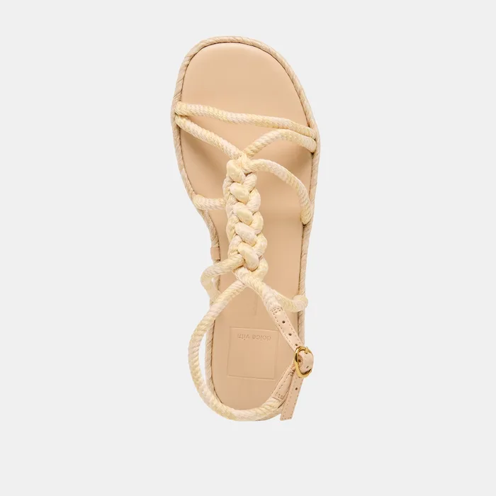 ELYANA Natural Multi Rope Raffia Strappy Sandals — view 11