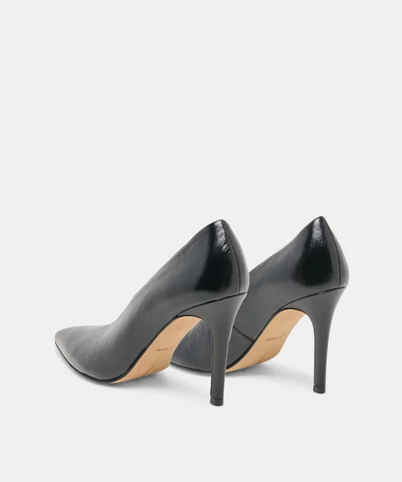 EMANI HEELS BLACK LEATHER