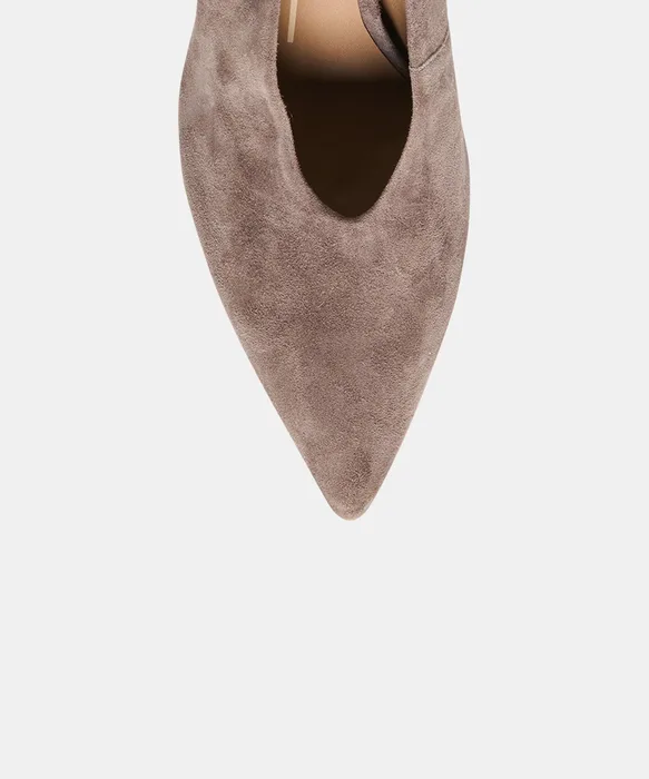 EMANI Dove Suede Stiletto Closed-Toe Heels — view 4