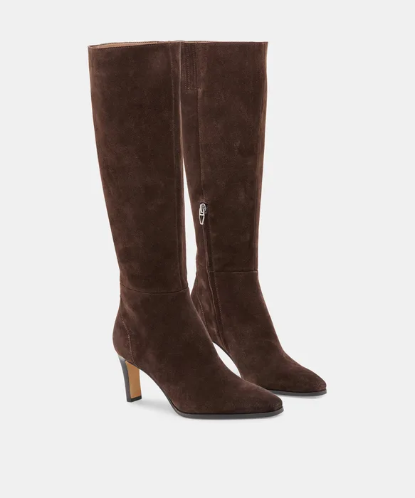 Emmi Dk Brown Suede Boots — view 3