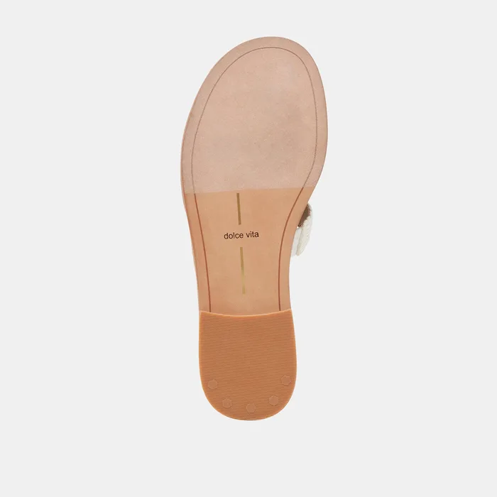EMON SANDALS WHITE RAFFIA