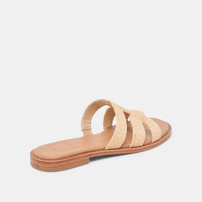 EMON WIDE SANDALS LT NATURAL RAFFIA — view 4