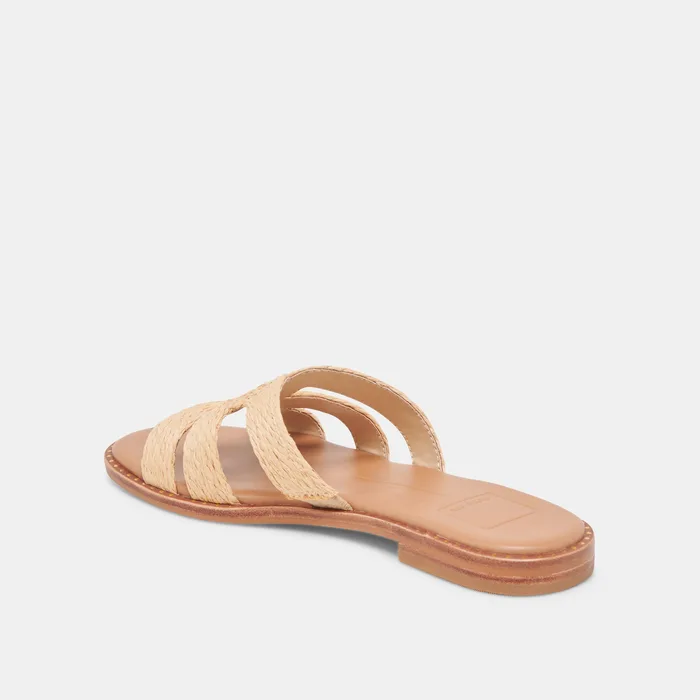 EMON WIDE SANDALS LT NATURAL RAFFIA — view 6