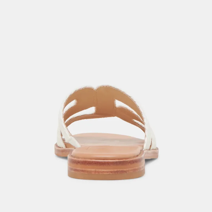 EMON WIDE SANDALS WHITE RAFFIA — view 8