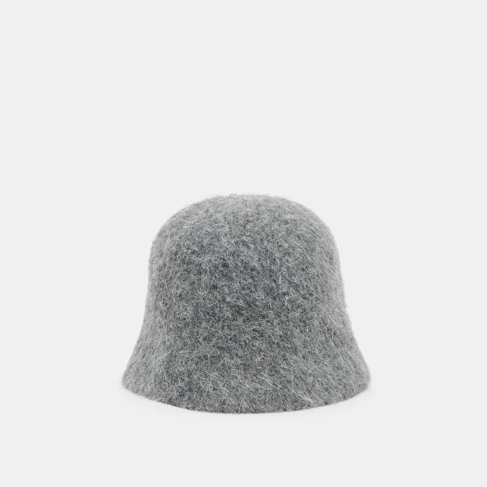 Eyelash Dark Heather Grey Bucket Hat — view 2