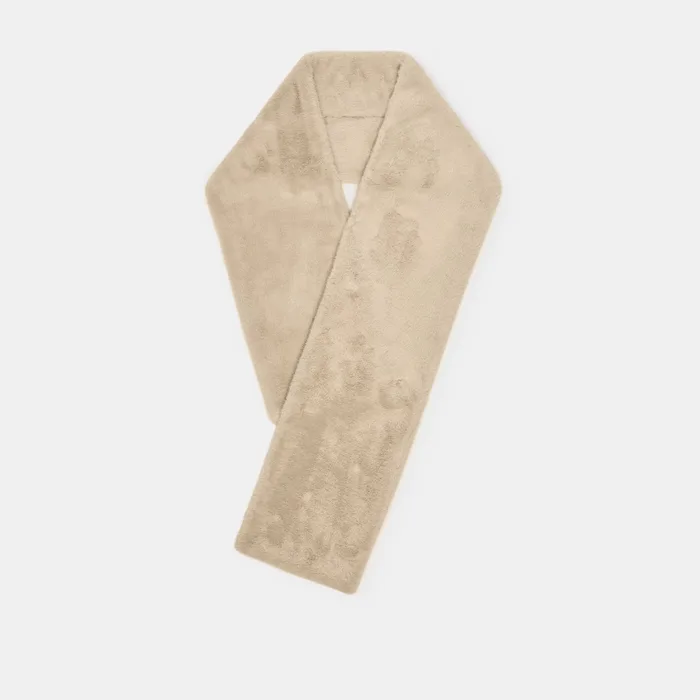Faux Fur Stone Oblong Pull-Through Scarf — view 2