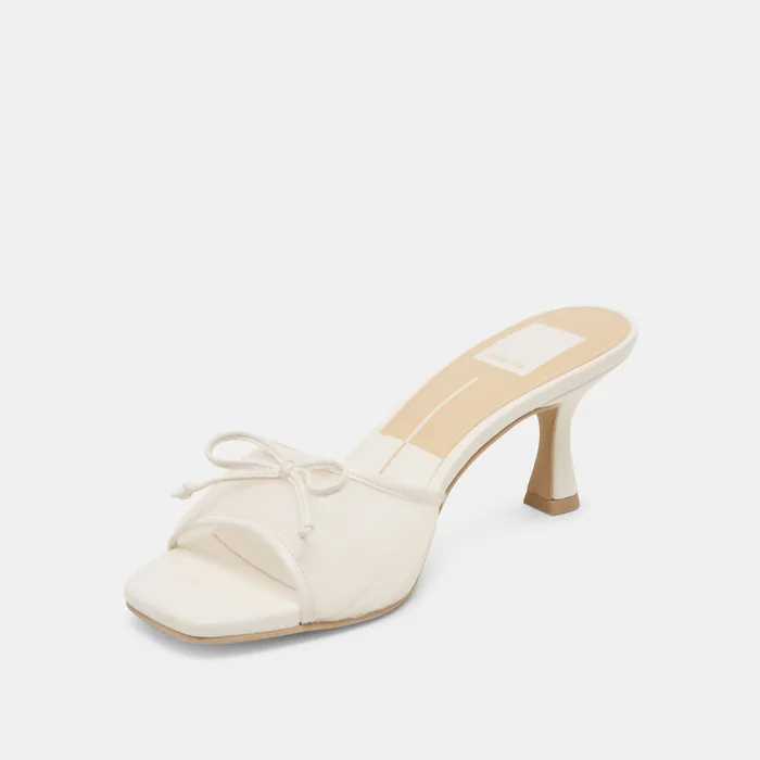 Galen White Tulle Heels — view 7