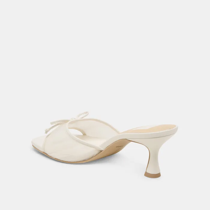 Galen White Tulle Heels — view 8