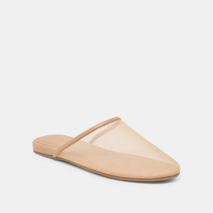 Geni Lt Tan Mesh Flats — view 4