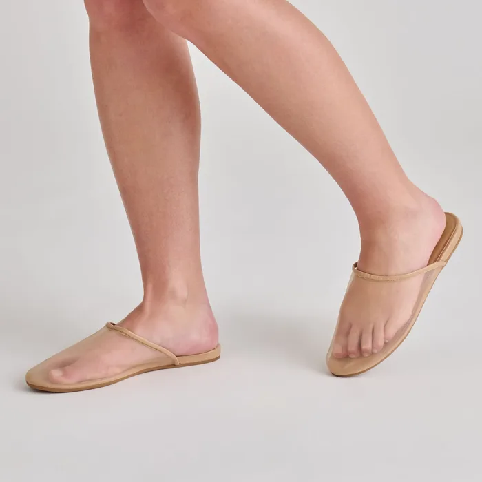 Geni Lt Tan Mesh Flats — view 7