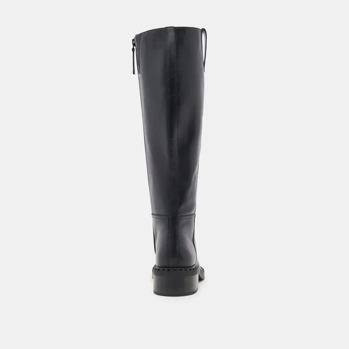 Glory H2O Waterproof Black Leather Extra Wide Calf Boots — view 9