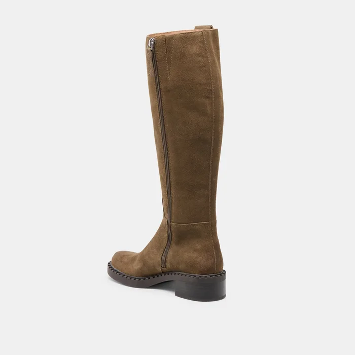 Glory H2O Waterproof Olive Suede Wide Calf Boots — view 6