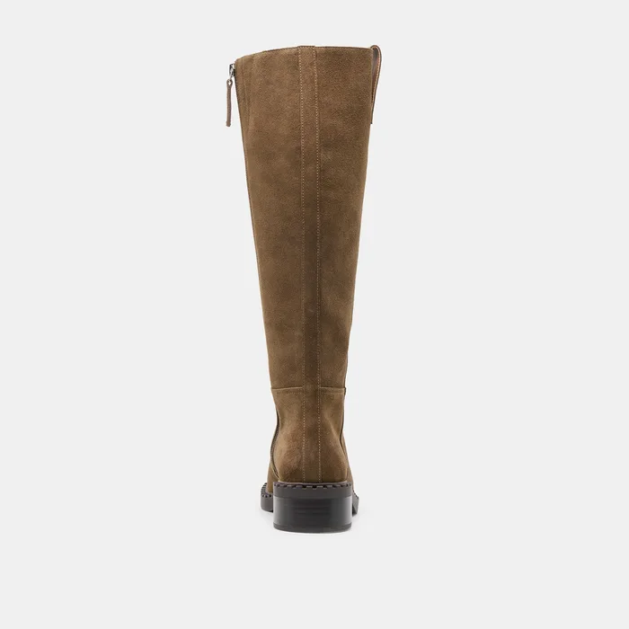 Glory H2O Waterproof Olive Suede Wide Calf Boots — view 8