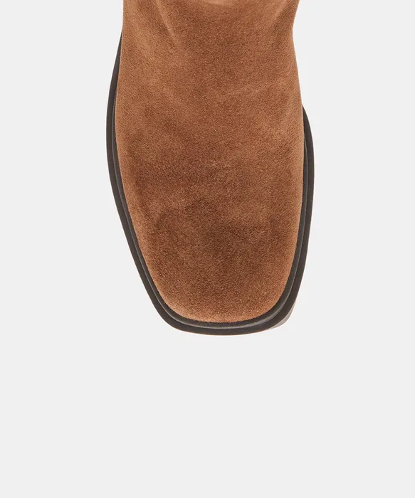 GRIZLY H2O Waterproof Cocoa Suede Block-Heel Boots — view 4
