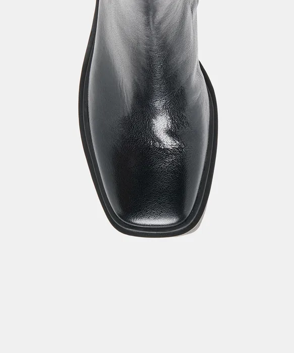 GRIZLY H2O Waterproof Midnight Leather Block-Heel Boots — view 4
