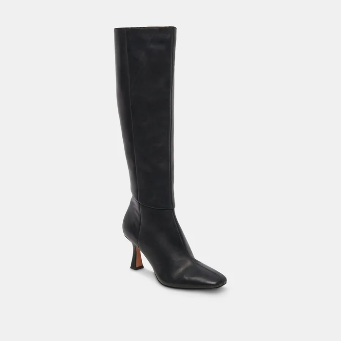 Gyra Black Leather Boots — view 8