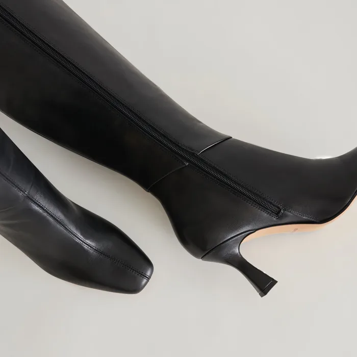 Gyra Black Leather Boots — view 16