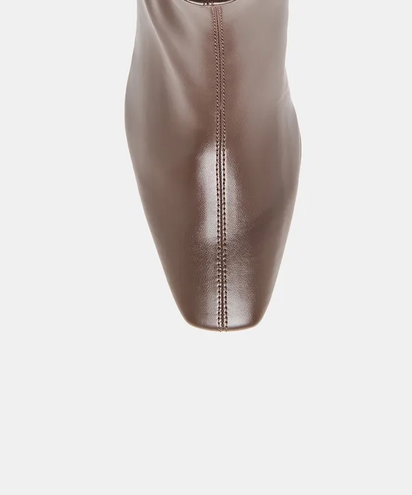 HANIE Dk Chocolate Stella Wedged Mid-Calf Booties — view 4