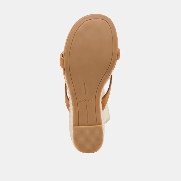 HELAN ESPADRILLE WEDGES BROWN SUEDE