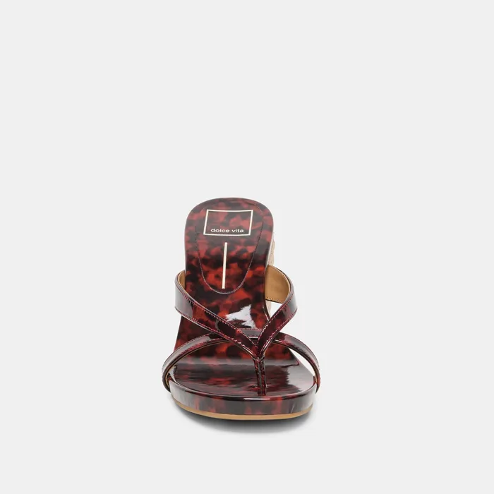 Helan Espadrille Tortoise Patent Leather Wedges — view 8