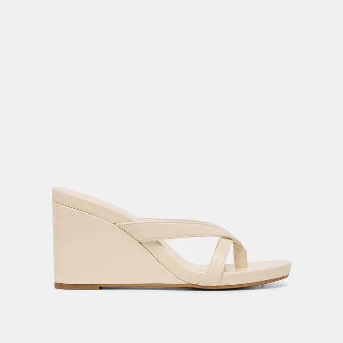 Helan Bone Leather Wedges — view 2