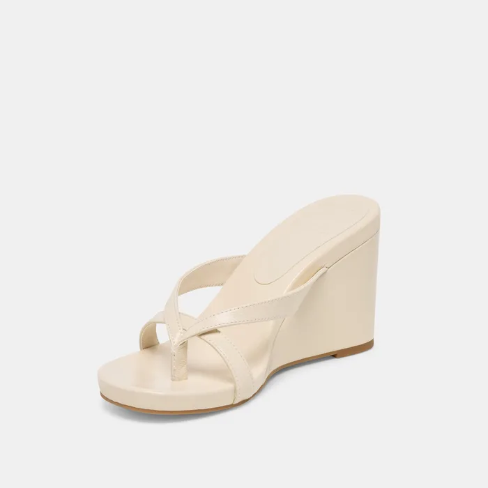 Helan Bone Leather Wedges — view 5