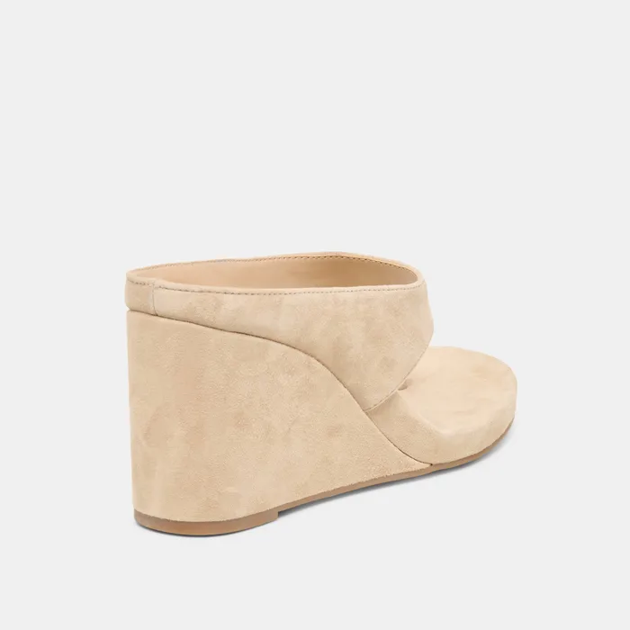 Hinna Camel Suede Wedges — view 6