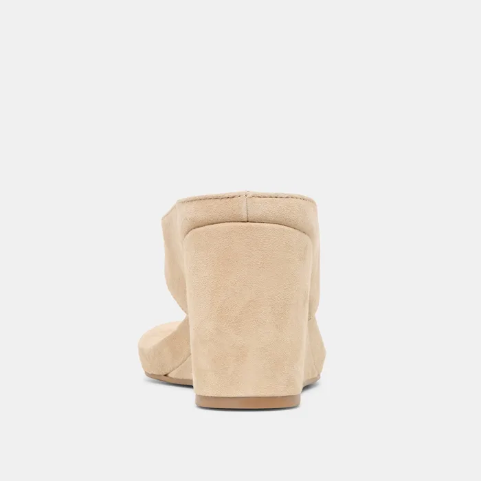 Hinna Camel Suede Wedges — view 10