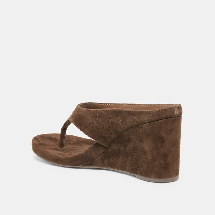Hinna Dk Brown Suede Wedges — view 6