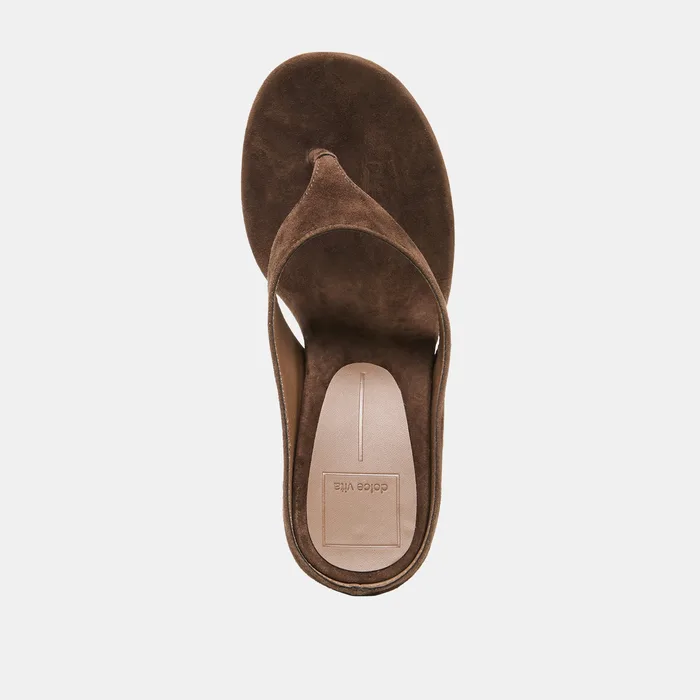 Hinna Dk Brown Suede Wedges — view 9