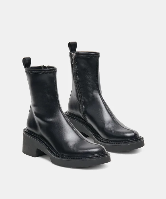 HOLDIN H2O Black Stella Block-Heel Booties — view 3